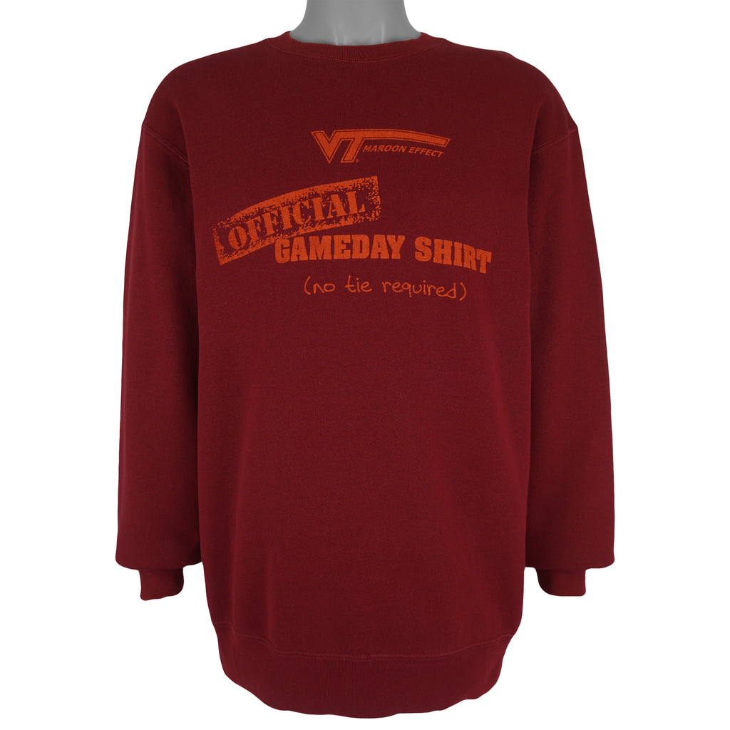 NCAA - Virginia Tech Official Gameday Crew Neck Sweatshirt 1990s Large Vintage Retro