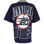 NHL (Softwear) - Winnipeg Jets Single Stitch T-Shirt 1993 Large Vintage Retro Hockey