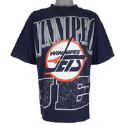 NHL (Softwear) - Winnipeg Jets Single Stitch T-Shirt 1993 Large Vintage Retro Hockey