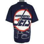 NHL (Softwear) - Winnipeg Jets Single Stitch T-Shirt 1993 Large Vintage Retro Hockey