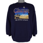 Vintage (Lee) - Mt. Auburn Christ The Savior Is Born Crew Neck Sweatshirt 2001 X-Large Vintage Retro