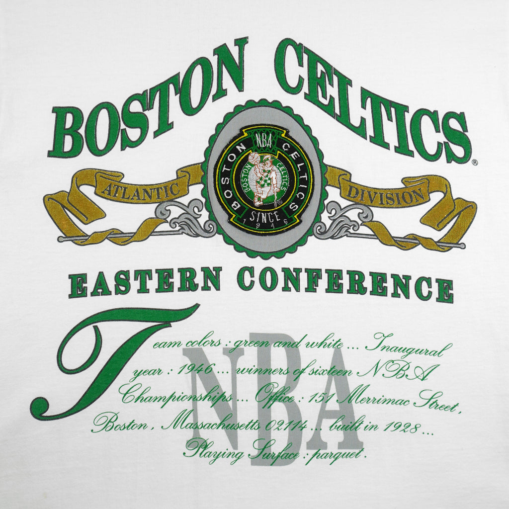 NBA (Nutmeg) - Boston Celtics Eastern Conference T-Shirt 1990s Large Vintage Retro Basketball