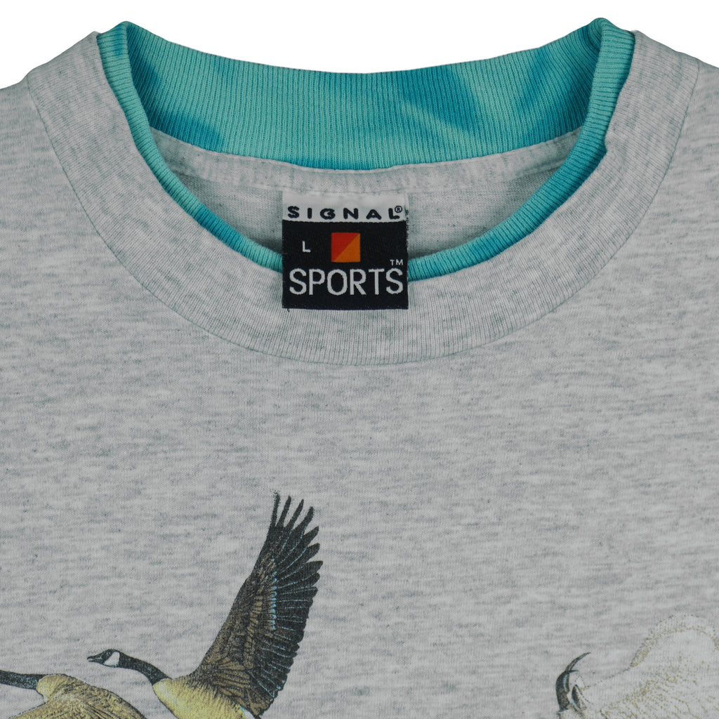 Vintage (Signal Sports) - Bear Country U.S.A Animals Roll Up Sleeves T-Shirt 1991 Large Vintage Retro