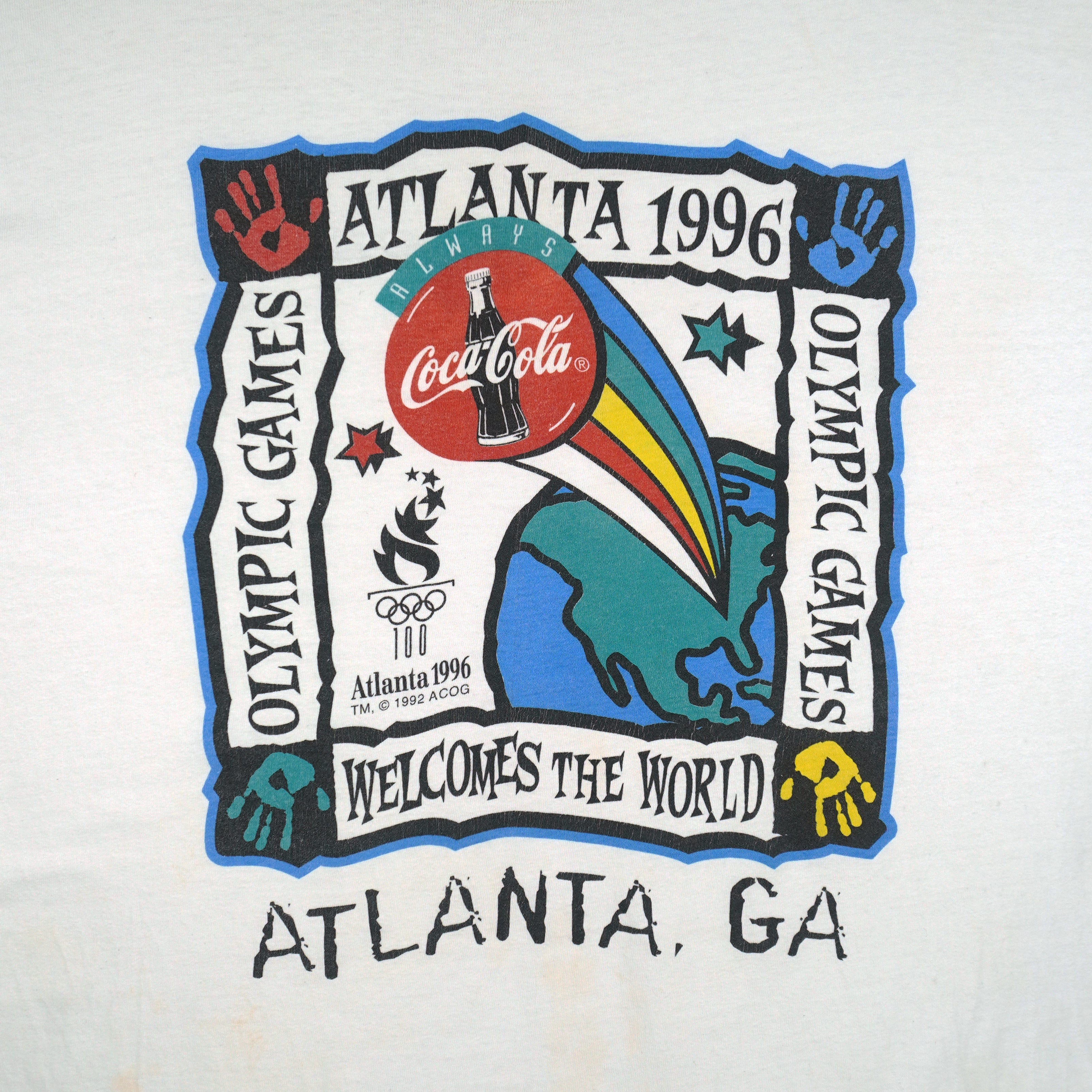 Vintage (Hanes) - Atlanta Olympic Games Always Coca Cola T-Shirt 1996 X-Large Vintage Retro