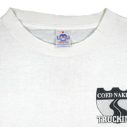 Vintage (H.L.Miller) - Coed Naked Trucking Single Stitch T-Shirt 1990s Large Vintage Retro