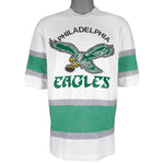 NFL (Nutmeg) - Philadelphia Eagles Big Logo Football Jersey 1990s Large Vintage Retro Football