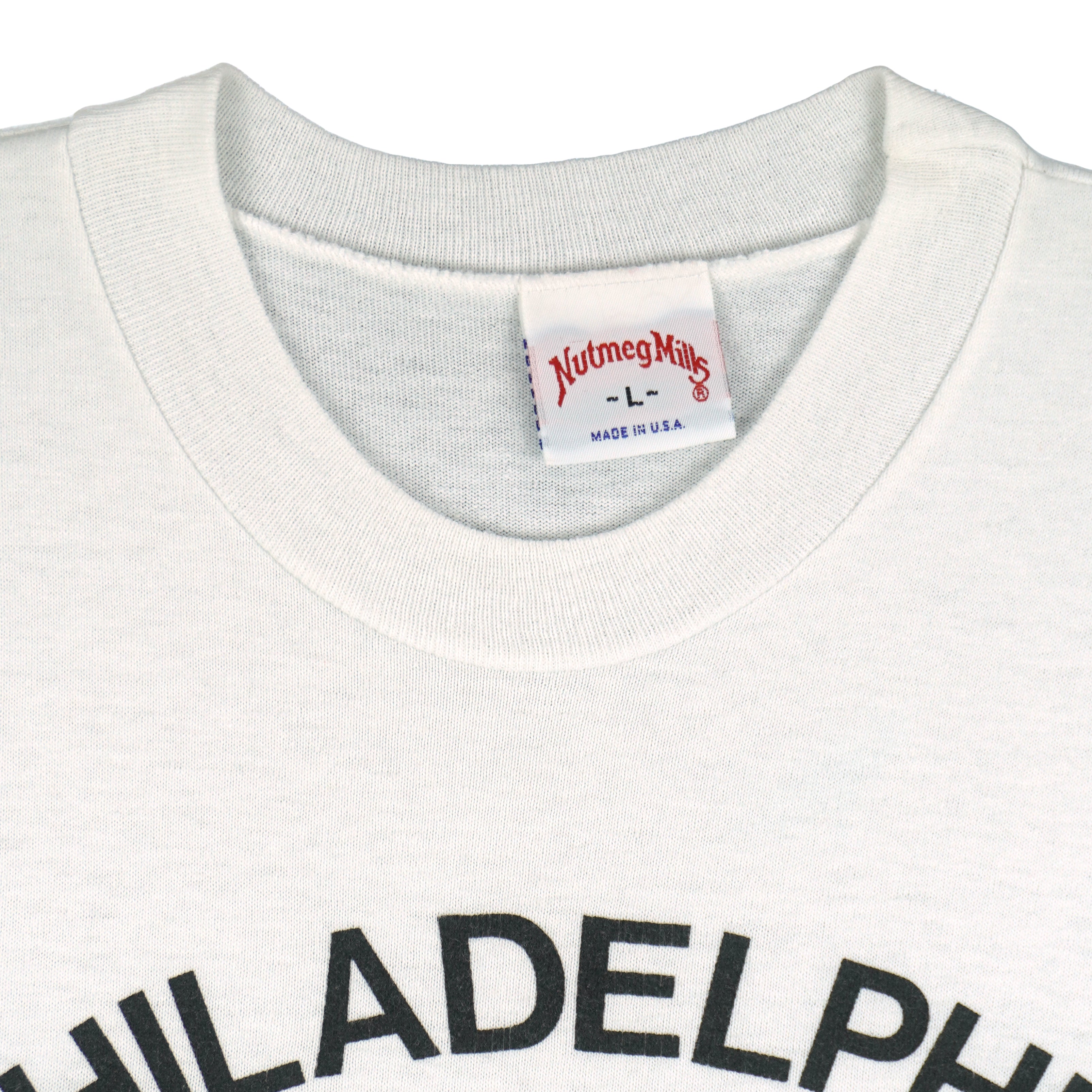 NFL (Nutmeg) - Philadelphia Eagles Big Logo Football Jersey 1990s Large Vintage Retro Football