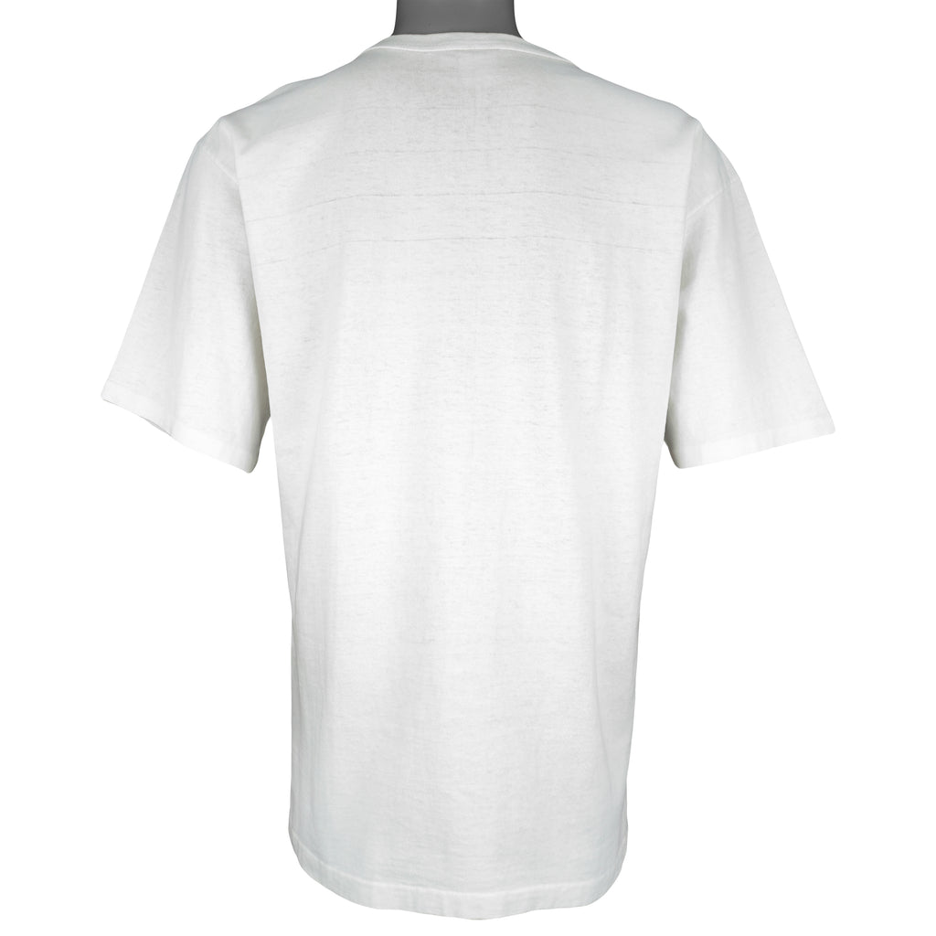 MLB (Logo 7) - Los Angeles Dodgers Single Stitch T-Shirt 1989 Medium Vintage Retro Baseball