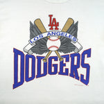 MLB (Logo 7) - Los Angeles Dodgers Single Stitch T-Shirt 1989 Medium Vintage Retro Baseball
