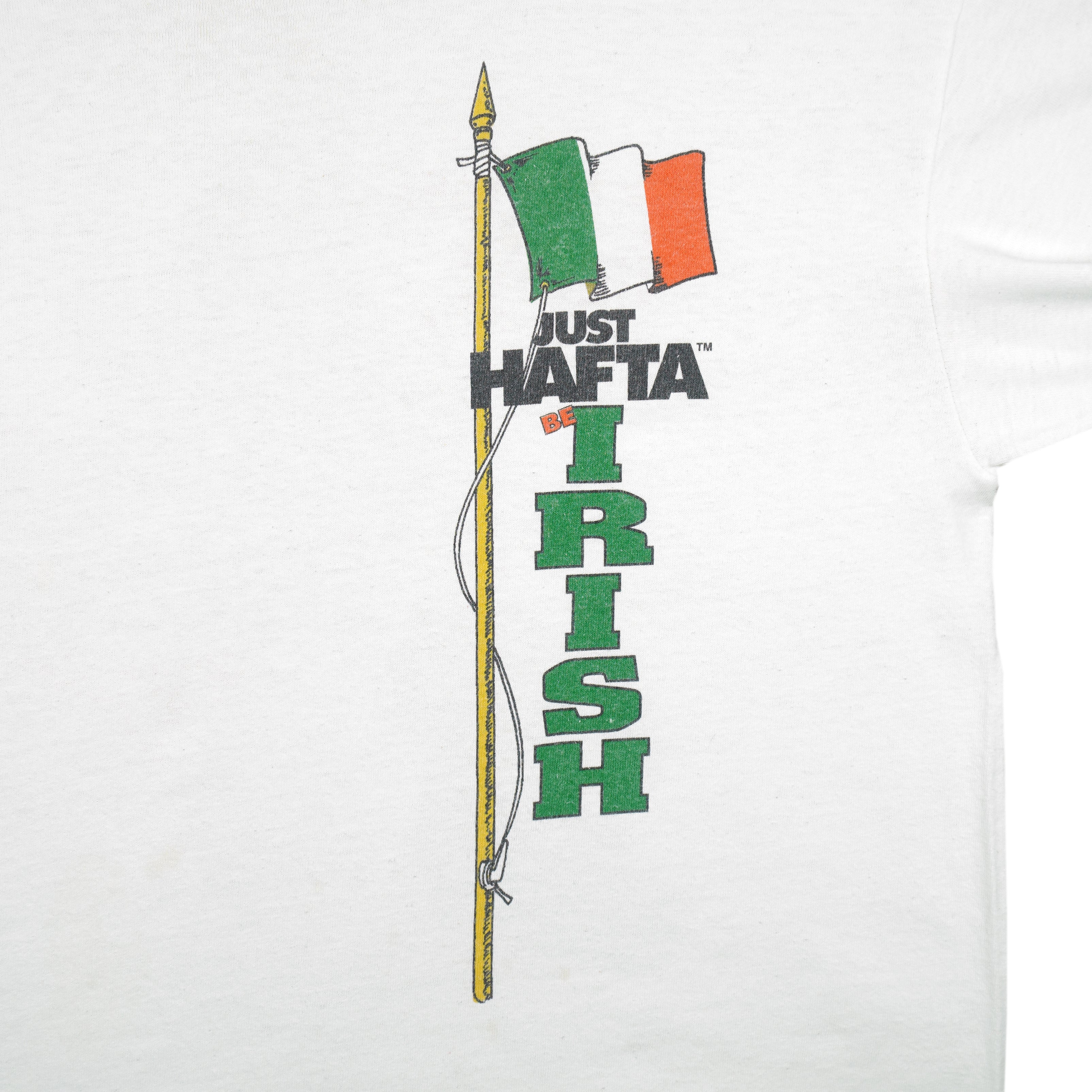 Vintage (Coed Sportswear) - Just Hafta Be Irish Single Stitch T-Shirt 1990s Large Vintage Retro