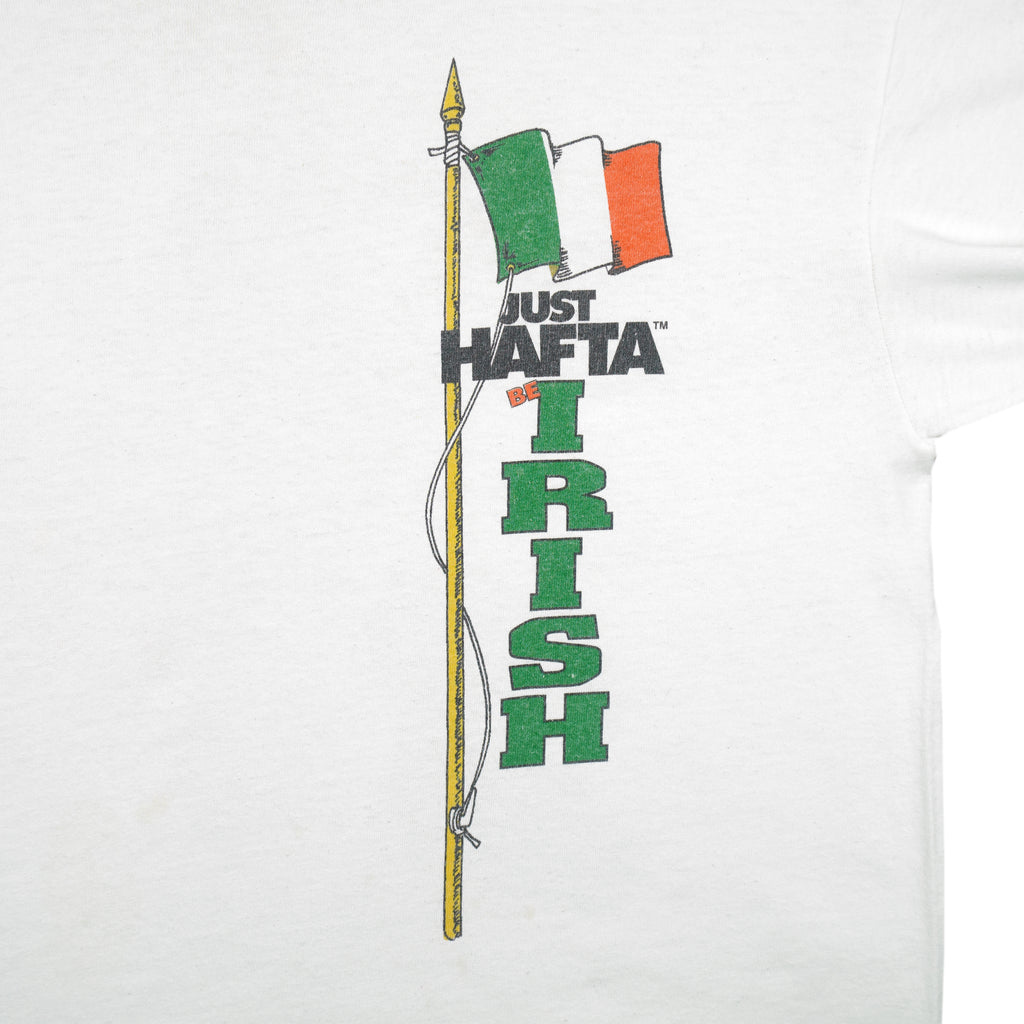 Vintage (Coed Sportswear) - Just Hafta Be Irish Single Stitch T-Shirt 1990s Large Vintage Retro