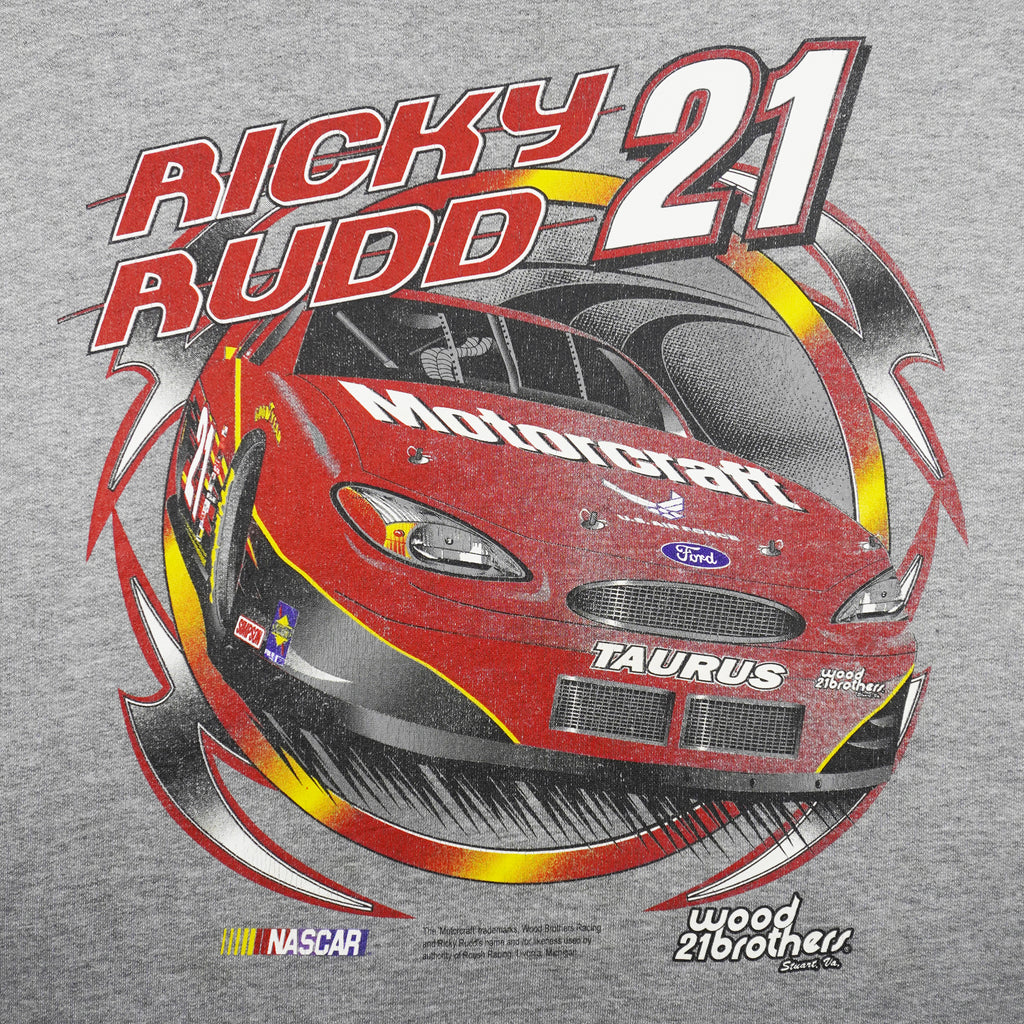 NASCAR (Jerzees) - Ricky Rudd #21 Crew Neck Sweatshirt 1990s X-Large