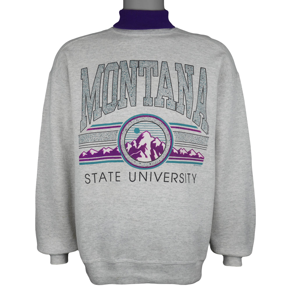 Vintage (Jerzees) - Montana State University Turtleneck Sweatshirt 1991 Large Vintage Retro