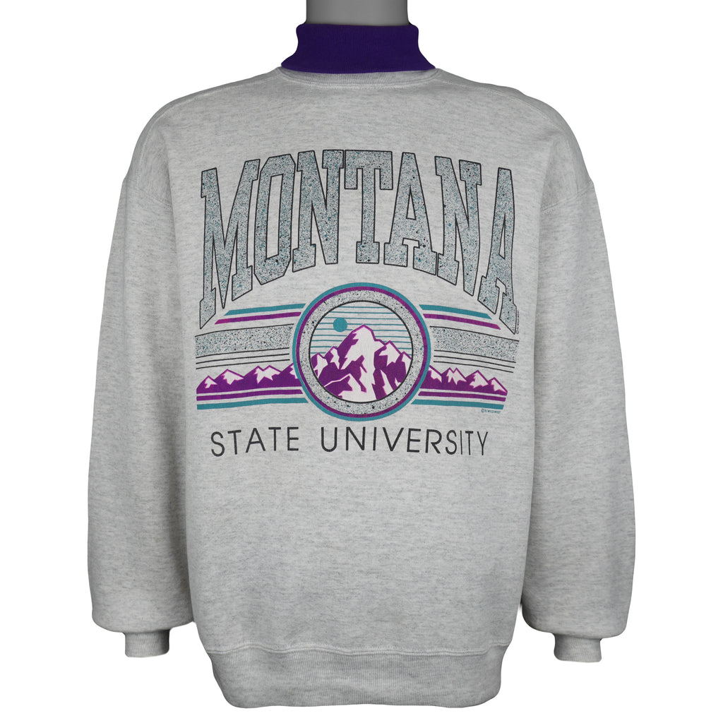 Vintage (Jerzees) - Montana State University Turtleneck Sweatshirt 1991 Large Vintage Retro