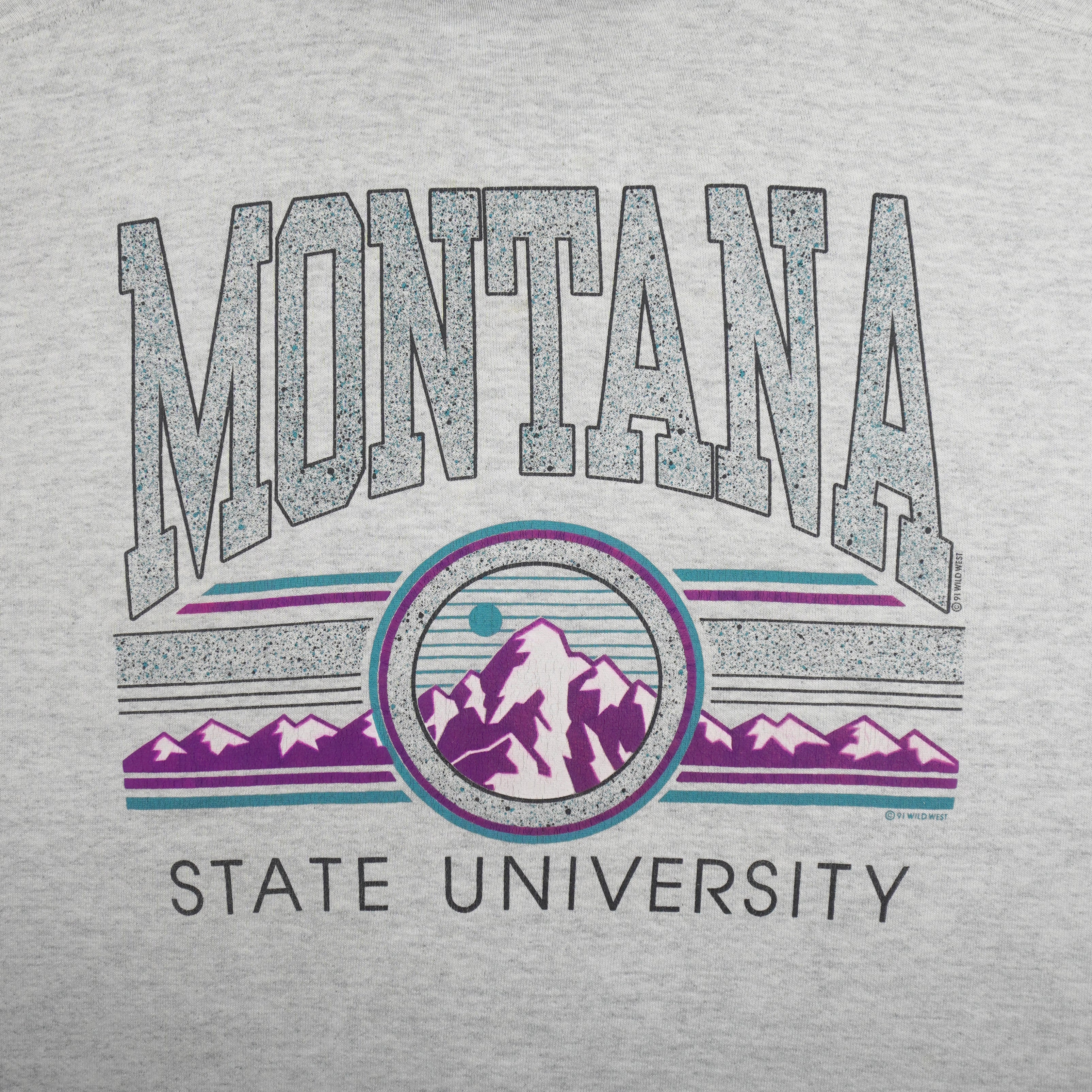 Vintage (Jerzees) - Montana State University Turtleneck Sweatshirt 1991 Large Vintage Retro