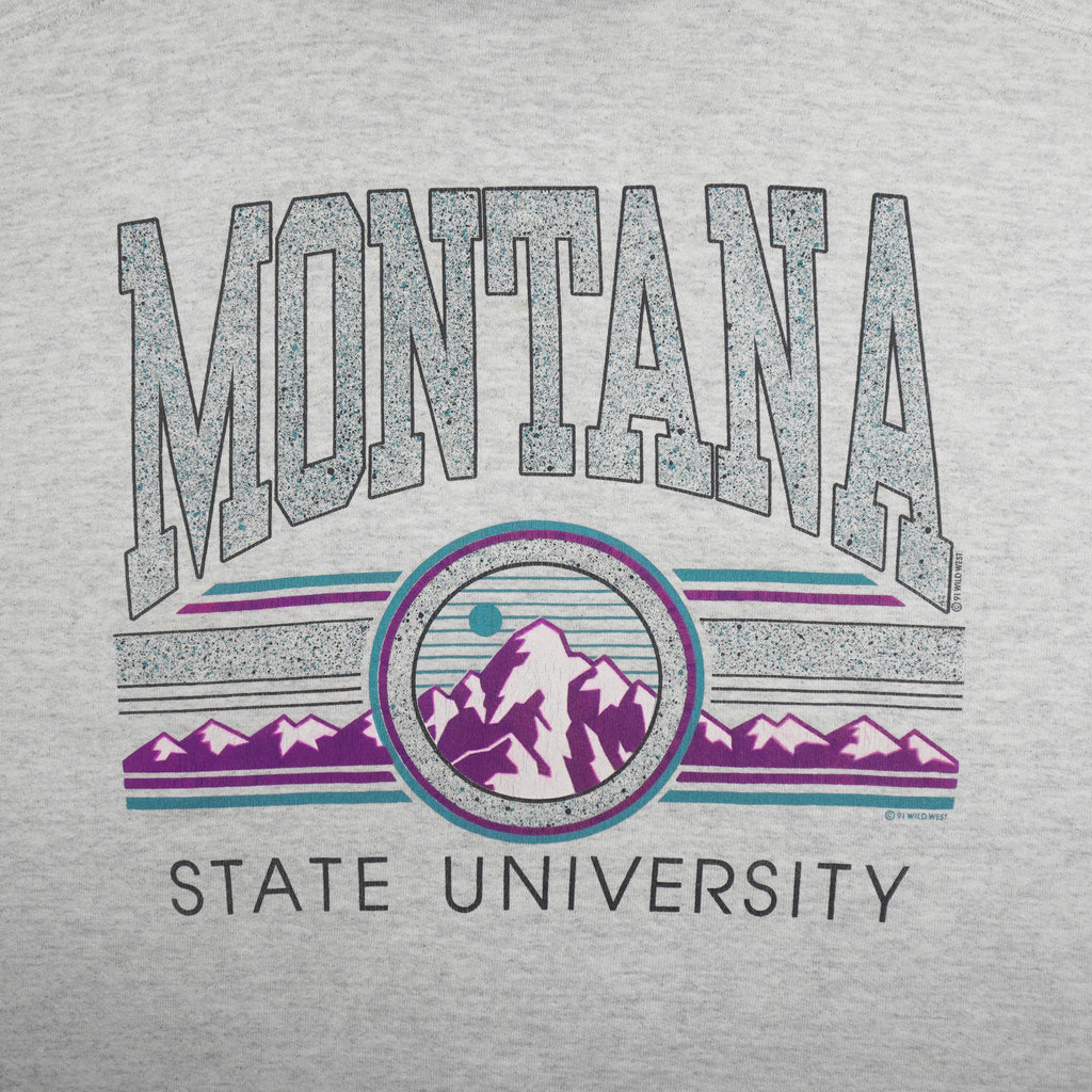 Vintage (Jerzees) - Montana State University Turtleneck Sweatshirt 1991 Large Vintage Retro