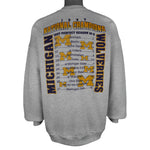 NFL - Michigan Wolverines Big Ten Champions Crew Neck Sweatshirt 1997 X-Large Vintage Retro Football