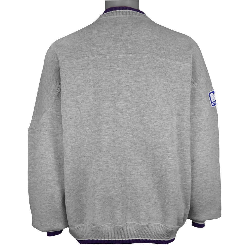 NCAA (Lee) - Northwestern Wildcats V-Neck Sweatshirt 1990s Large Vintage Retro