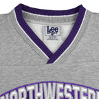 NCAA (Lee) - Northwestern Wildcats V-Neck Sweatshirt 1990s Large Vintage Retro