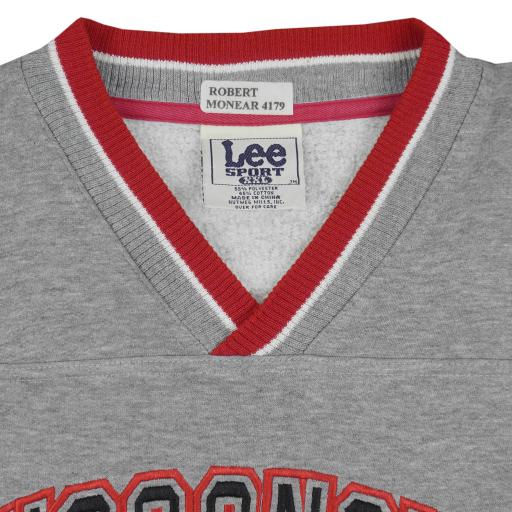NCAA (Lee) - Wisconsin Badgers V-Neck Sweatshirt 1990s XX-Large Vintage Retro