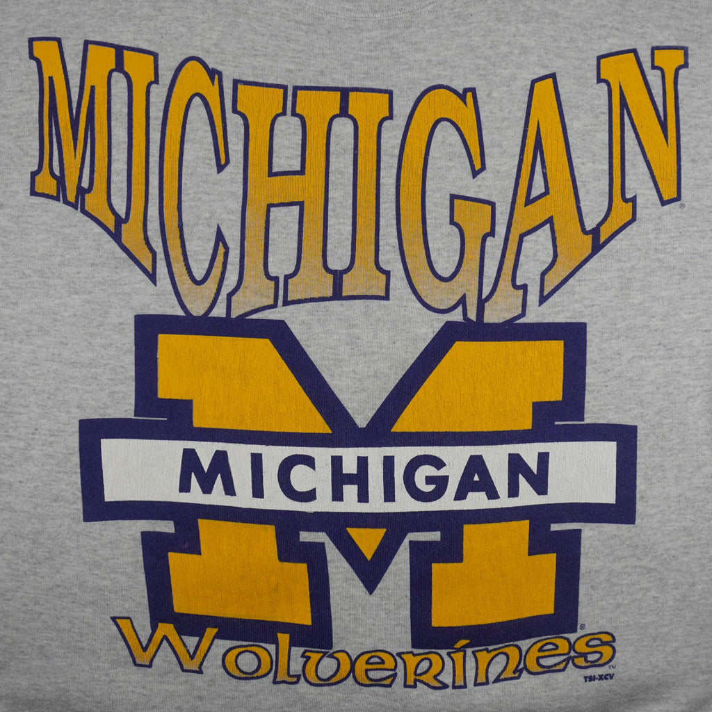 NCAA (TSI) - Michigan Wolverines Crew Neck Sweatshirt 1990s Large Vintage Retro