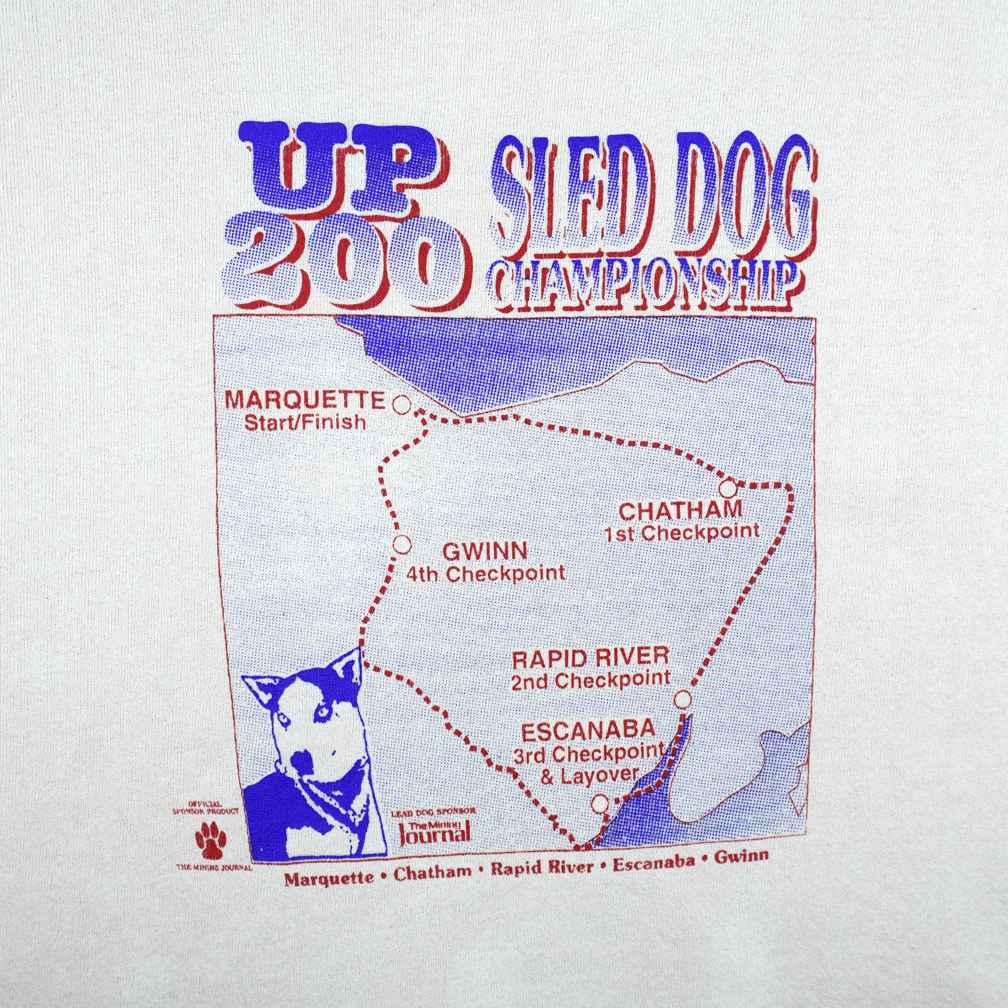 Vintage - U.P. 200 Sled Dog 10th Anniversary Sweatshirt 1999 X-Large Vintage Retro