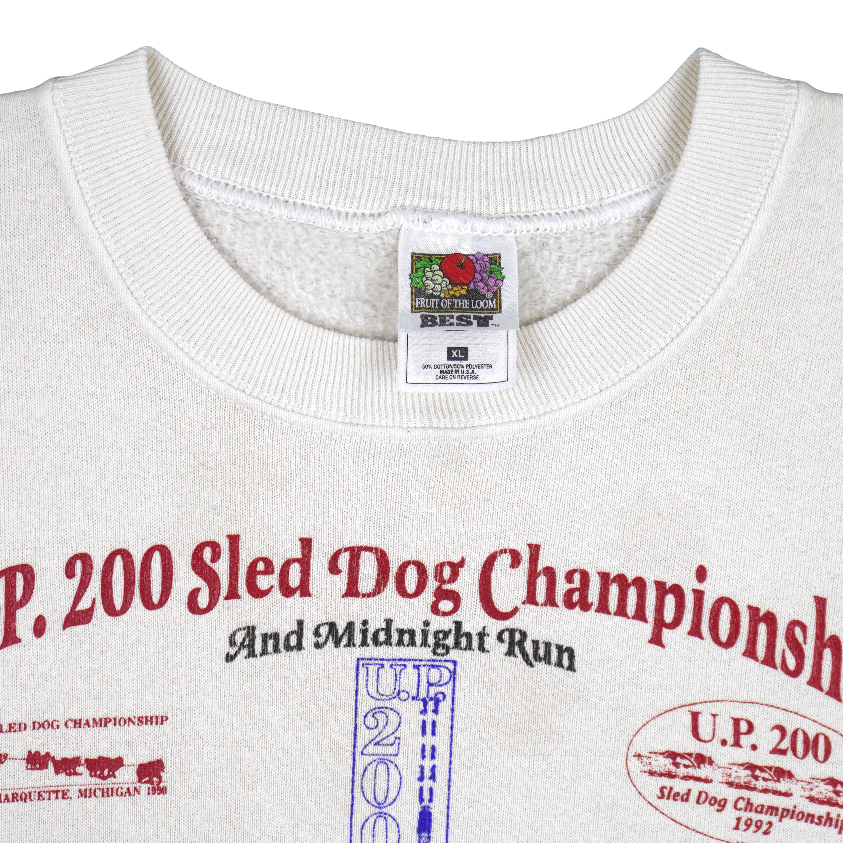 Vintage - U.P. 200 Sled Dog 10th Anniversary Sweatshirt 1999 X-Large Vintage Retro