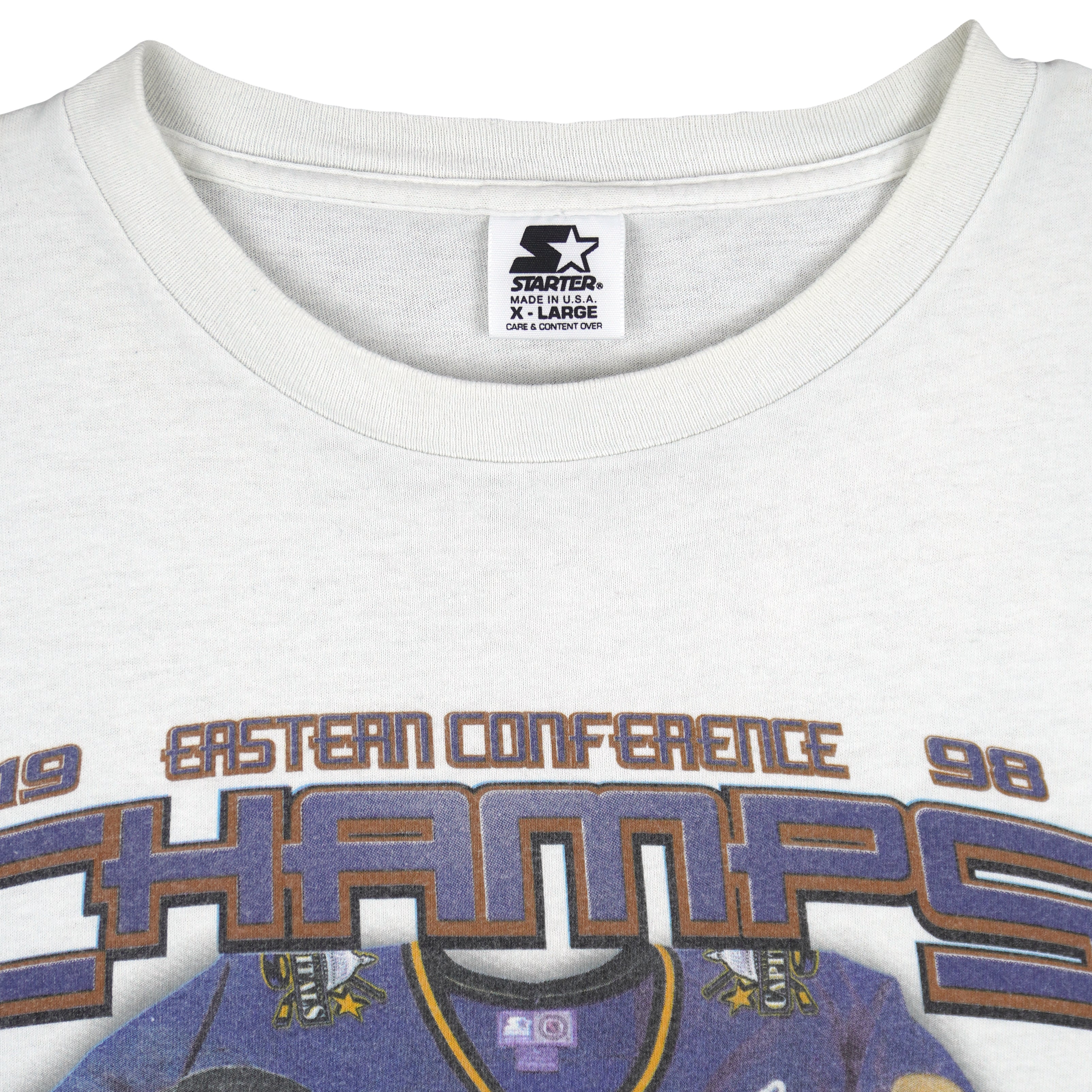 Starter - Washington Capitals Champs T-Shirt 1998 X-Large Vintage Retro Hockey
