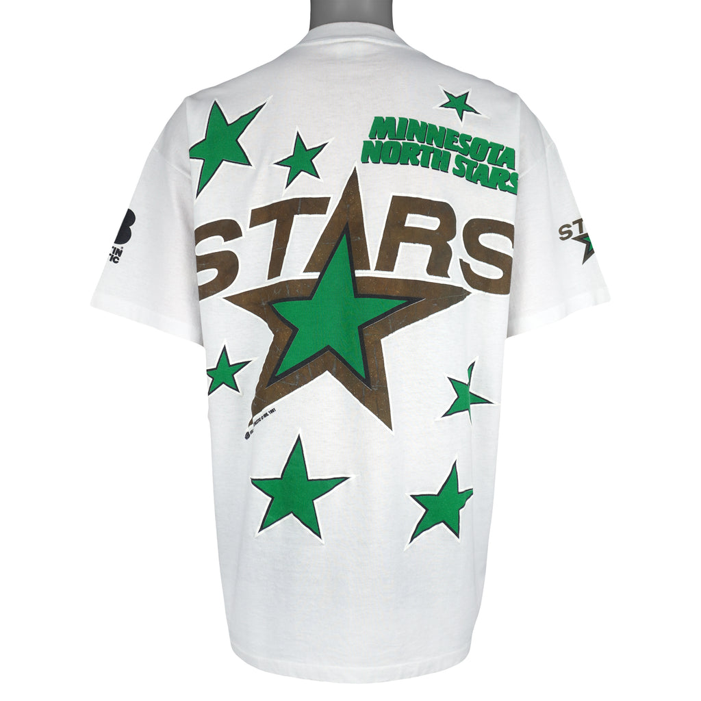 NHL (Bulletin Athletic) - Dallas Stars Hockey T-Shirt 1991 X-Large Vintage Retro