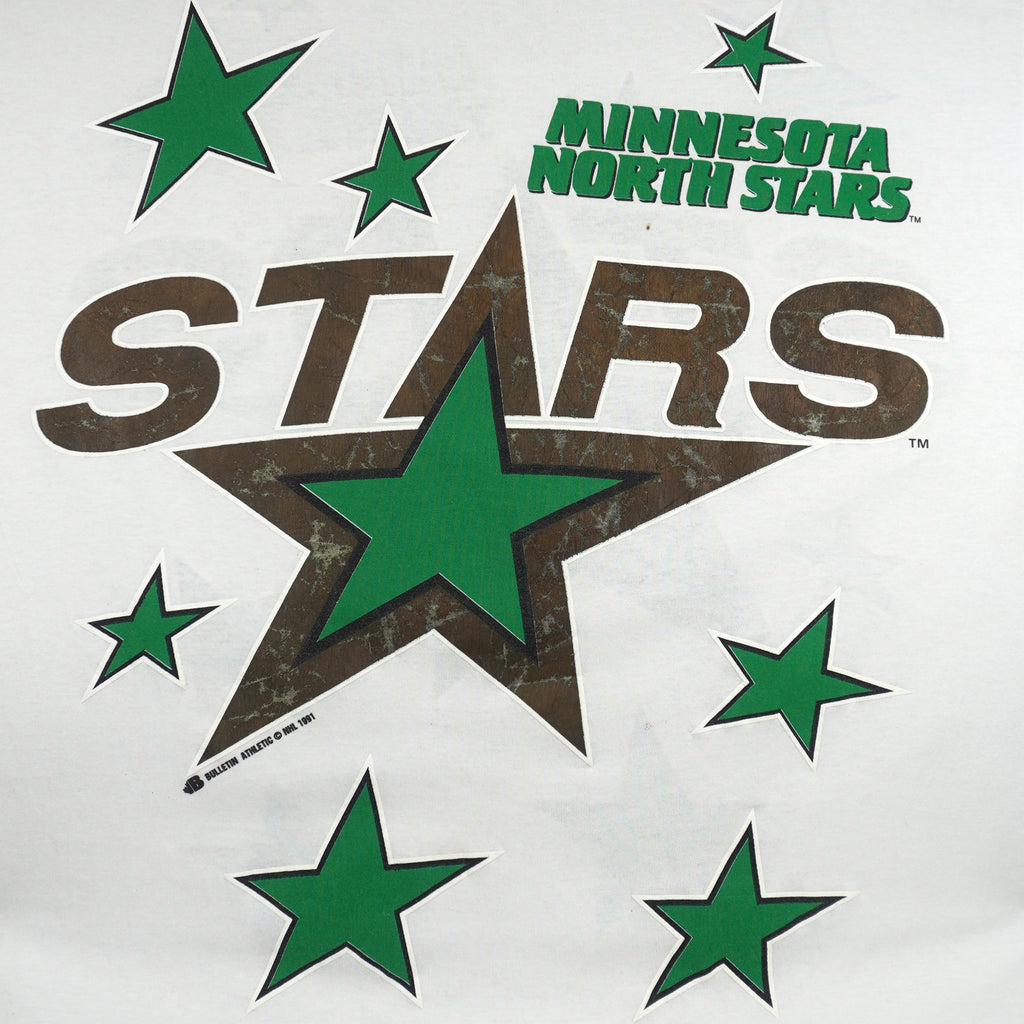 NHL (Bulletin Athletic) - Dallas Stars Hockey T-Shirt 1991 X-Large Vintage Retro