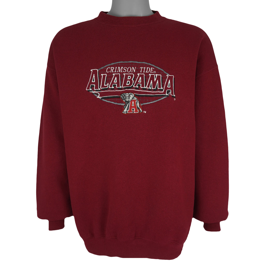 NCAA (Logo Athletic) - Alabama Crimson Tide Crew Neck Sweatshirt 1990s Large Vintage Retro