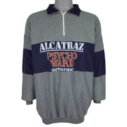 Vintage - Alcatraz Psycho Ward Outpatient 1/4 Zip Sweatshirt 1990s X-Large Vintage Retro