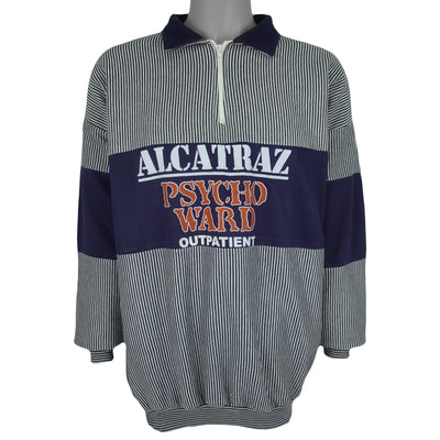 Vintage - Alcatraz Psycho Ward Outpatient 1/4 Zip Sweatshirt 1990s X-Large