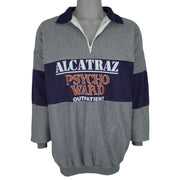 Vintage - Alcatraz Psycho Ward Outpatient 1/4 Zip Sweatshirt 1990s X-Large Vintage Retro