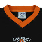 NFL (Lee) - Cincinnati Bengals Embroidered V-Neck Sweatshirt 1990s Large Vintage Retro Football