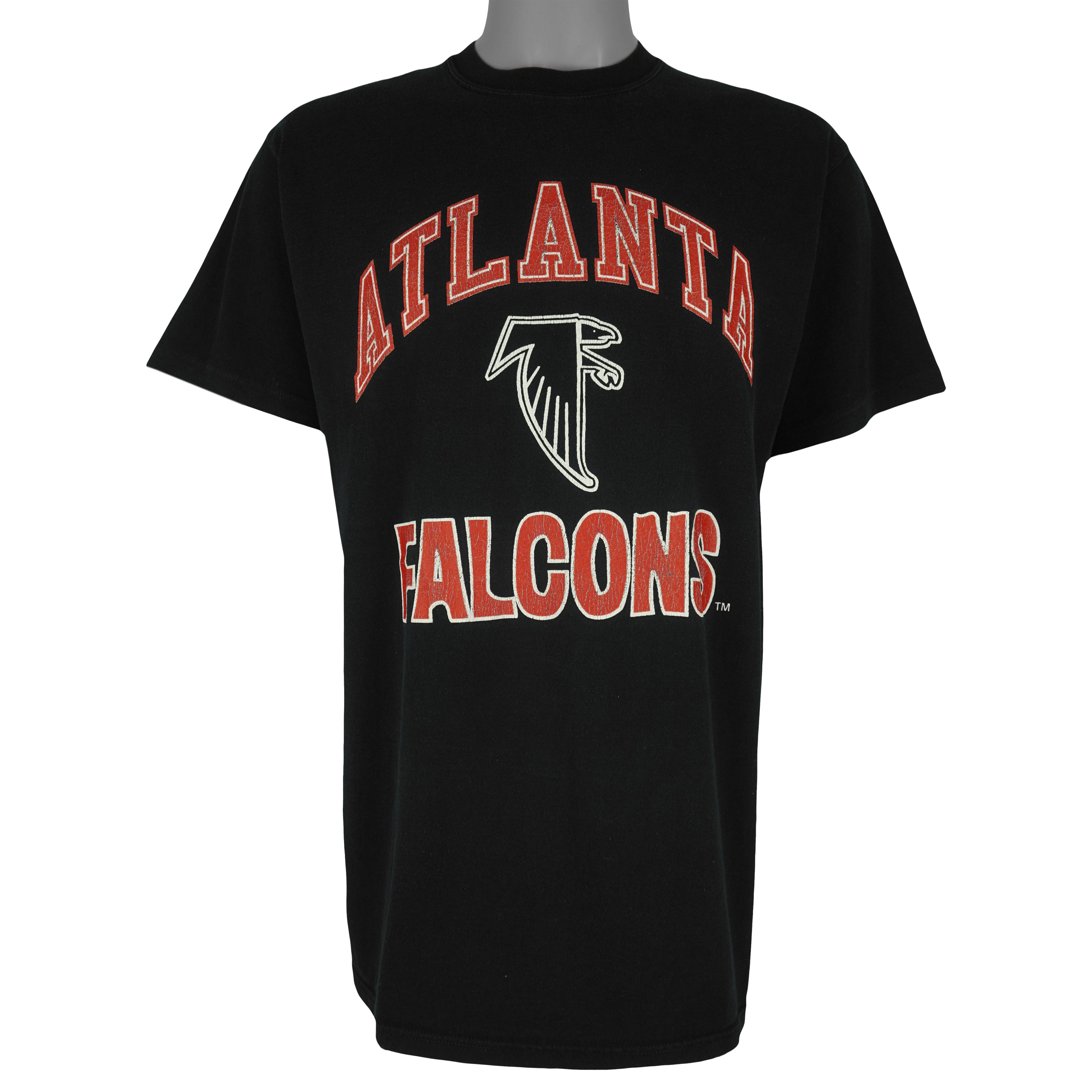 NFL (Russell Athletic) - Atlanta Falcons Single Stitch T-Shirt 1990s Large Vintage Retro Football