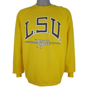 NCAA (Jerzees) - LSU Tigers Crew Neck Sweatshirt 1990s X-Large Vintage Retro