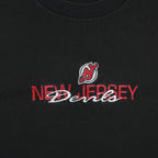 NHL (Lee) - New Jersey Devils Embroidered T-Shirt 1990s Large Vintage Retro Hockey
