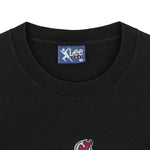 NHL (Lee) - New Jersey Devils Embroidered T-Shirt 1990s Large Vintage Retro Hockey