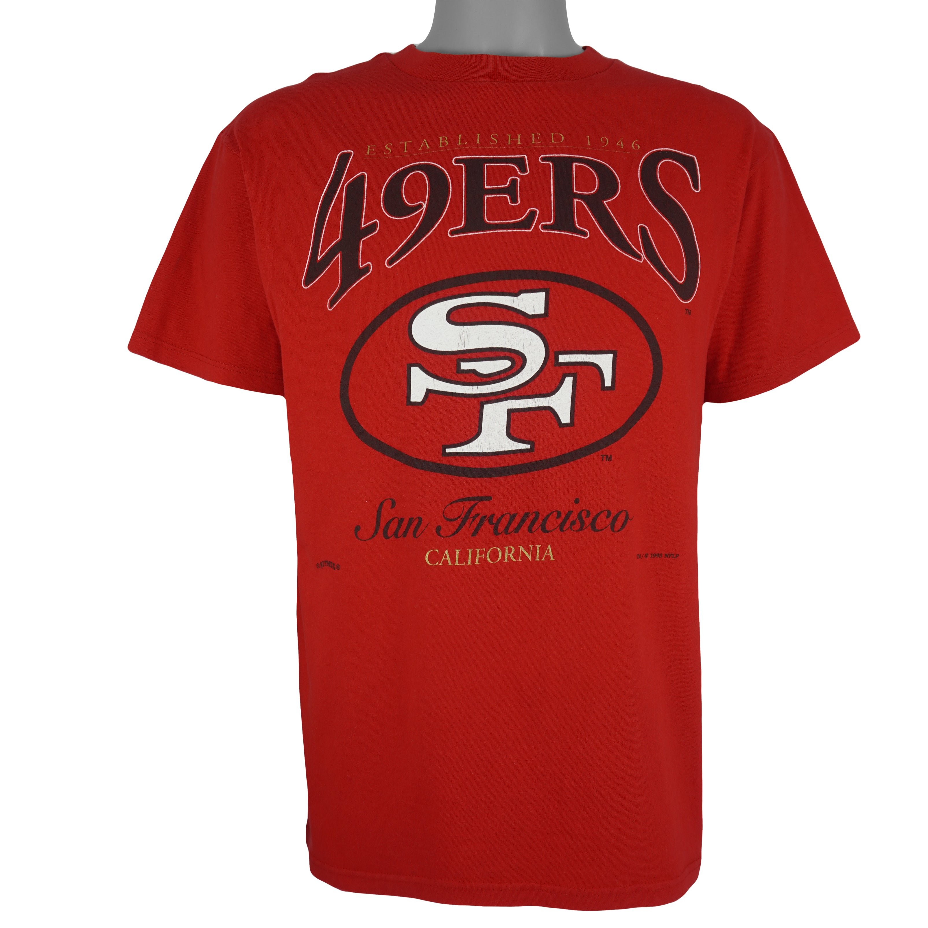 NFL (Nutmeg) - San Francisco 49ers T-Shirt 1995 X-Large Vintage Retro Football