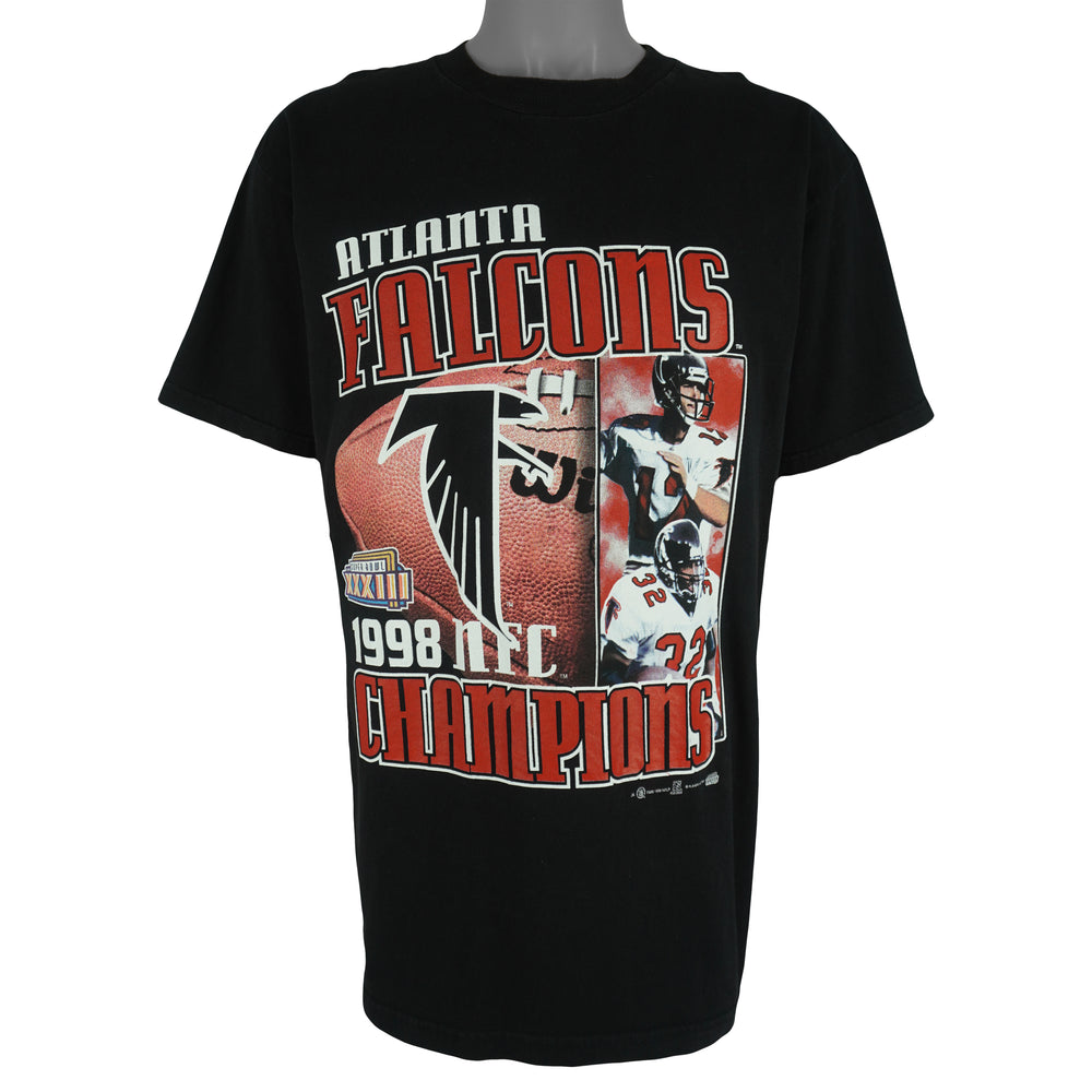 NFL - Atlanta Falcons Super Bowl XXXIII Players T-Shirt 1999 Large Vintage Retro Football