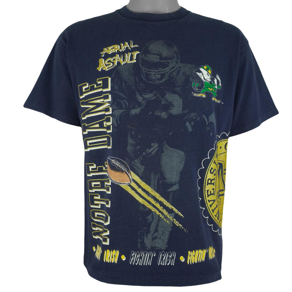 NCAA (Salem) - Notre Dame Fighting Irish Aerial Assault T-Shirt 1990s Large Vintage Retro