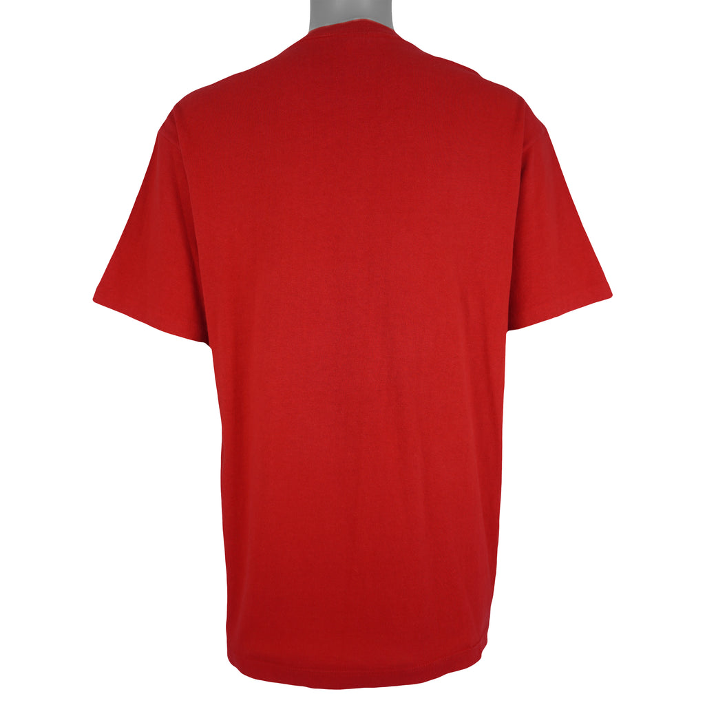 MLB (Savvy) - Carolina Mudcats Spell-Out T-Shirt 1993 Large Vintage Retro Baseball