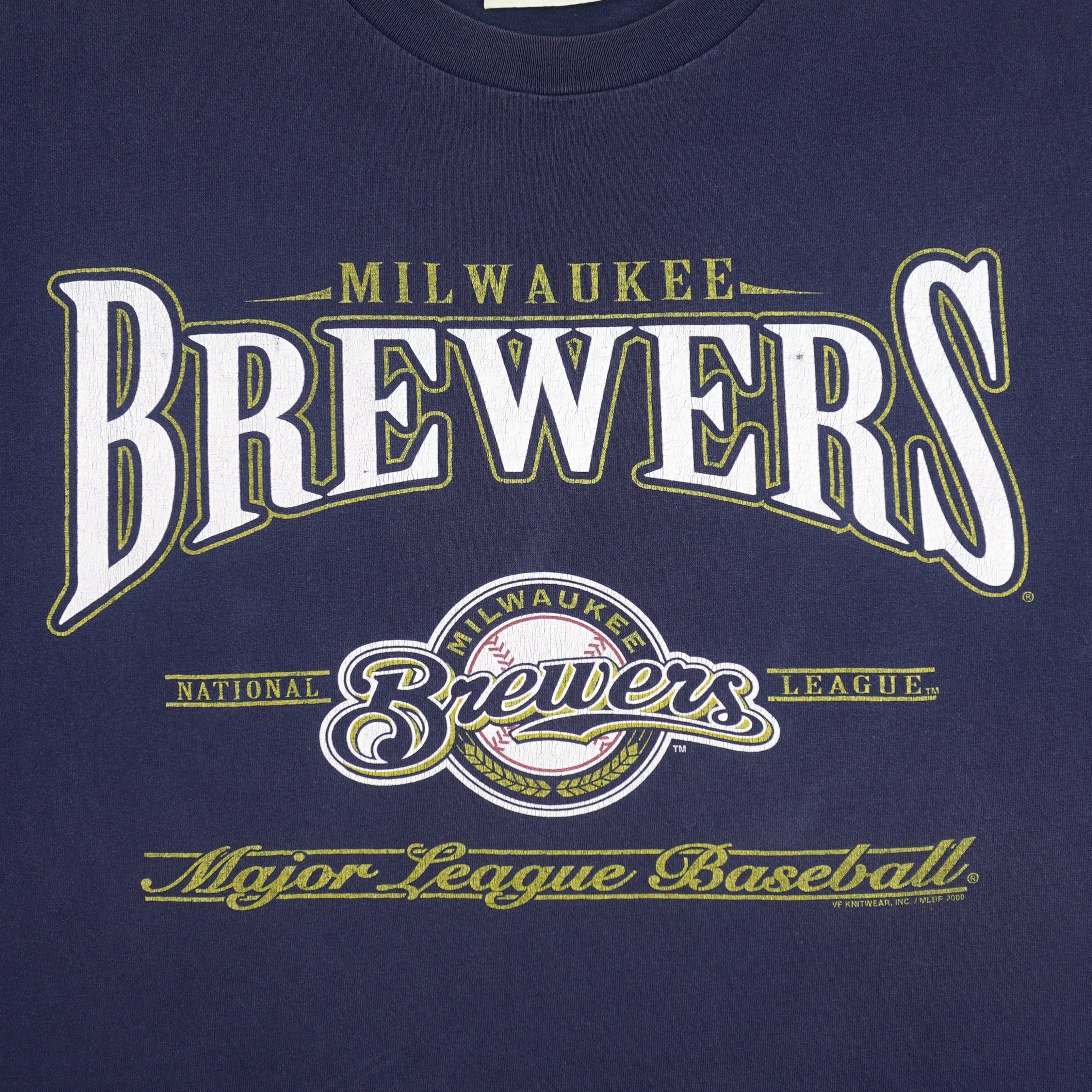 MLB (Lee) - Milwaukee Brewers Baseball T-Shirt 2000 XX-Large Vintage Retro Baseball