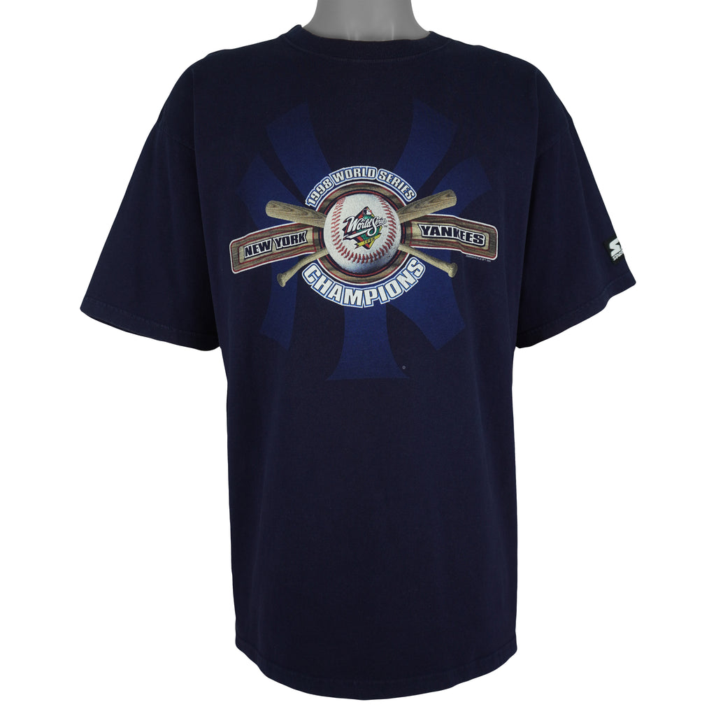 Starter - New York Yankees World Series Champions T-Shirt 1998 X-Large Vintage Retro Baseball