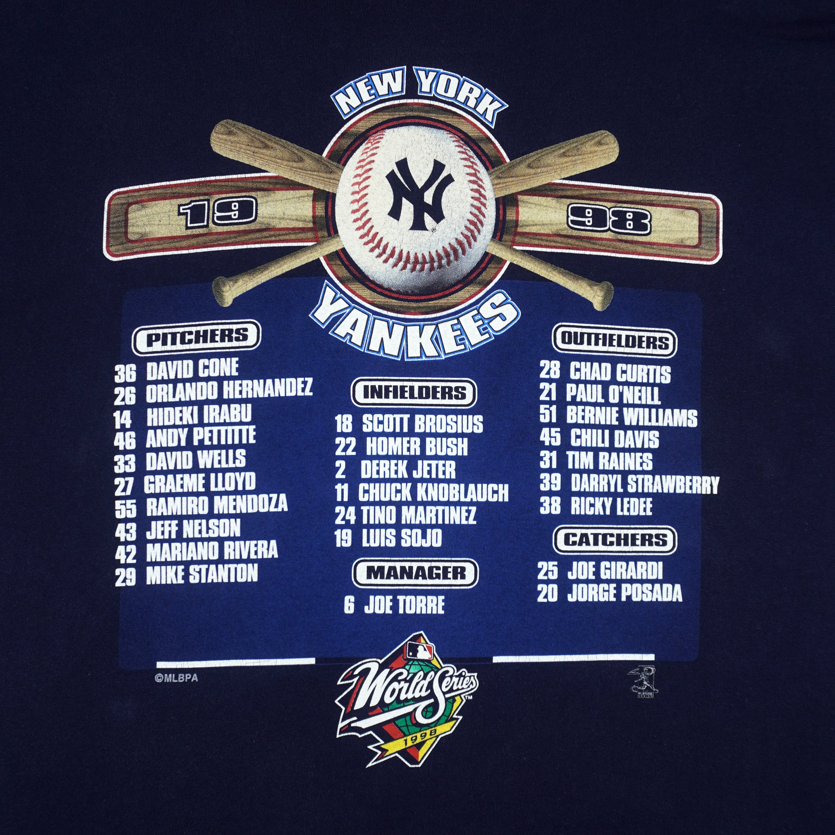 Starter - New York Yankees World Series Champions T-Shirt 1998 X-Large Vintage Retro Baseball