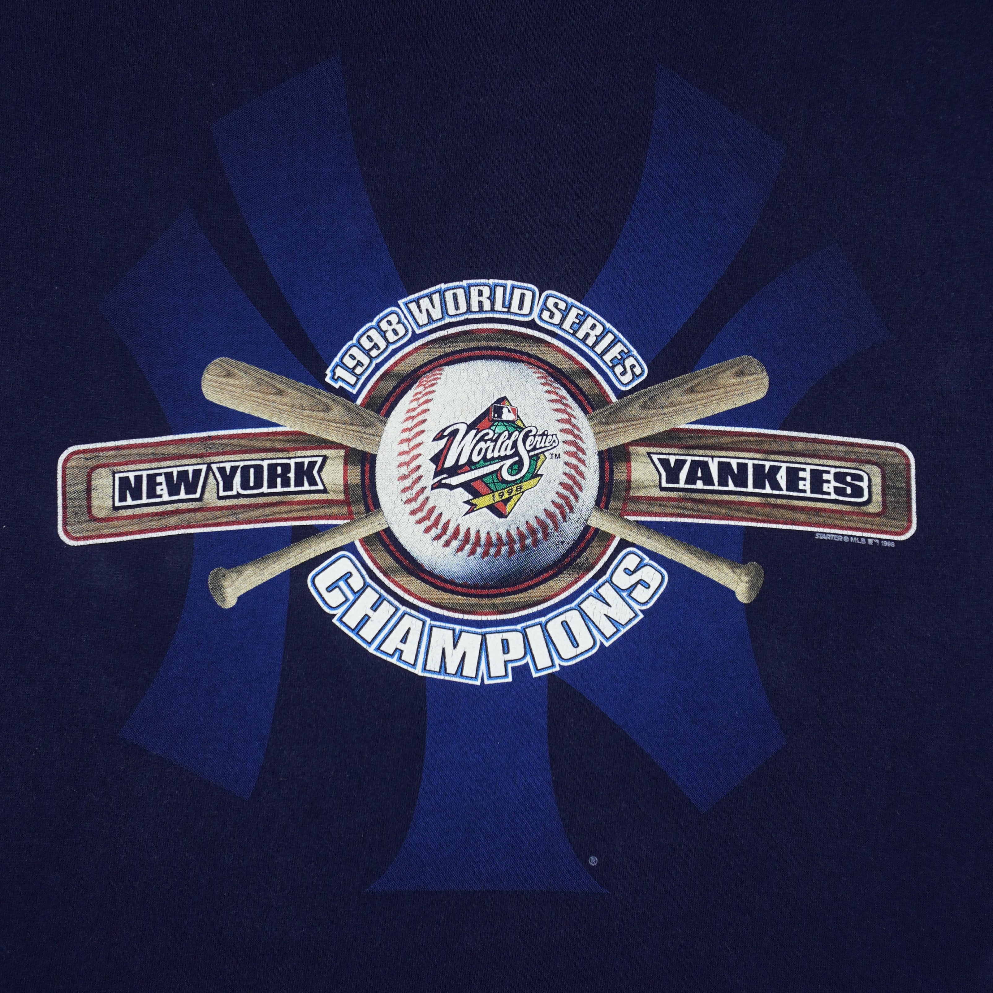 Starter - New York Yankees World Series Champions T-Shirt 1998 X-Large Vintage Retro Baseball