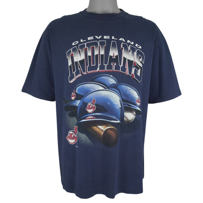 MLB (Dynasty) - Cleveland Indians Helmets T-Shirt 2001 X-Large