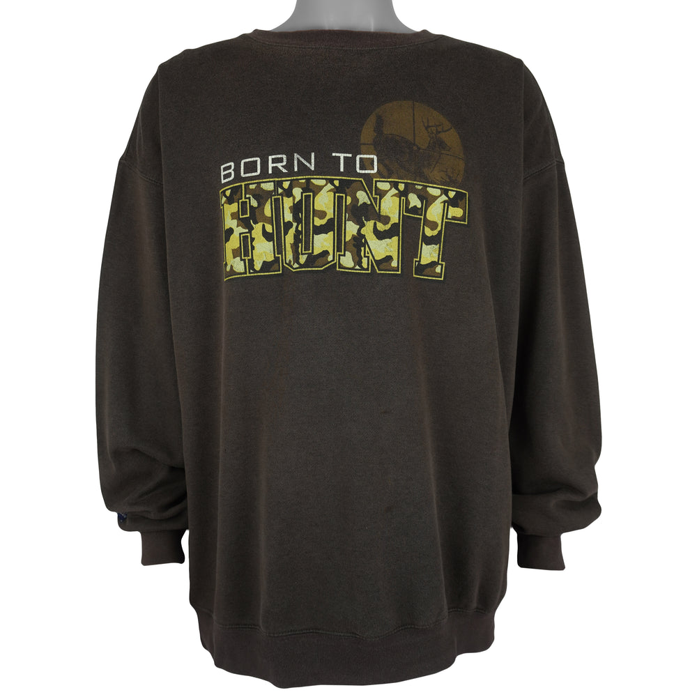 Vintage (Jansport) - Born To Hunt Crew Neck Sweatshirt 1990s XX-Large Vintage Retro