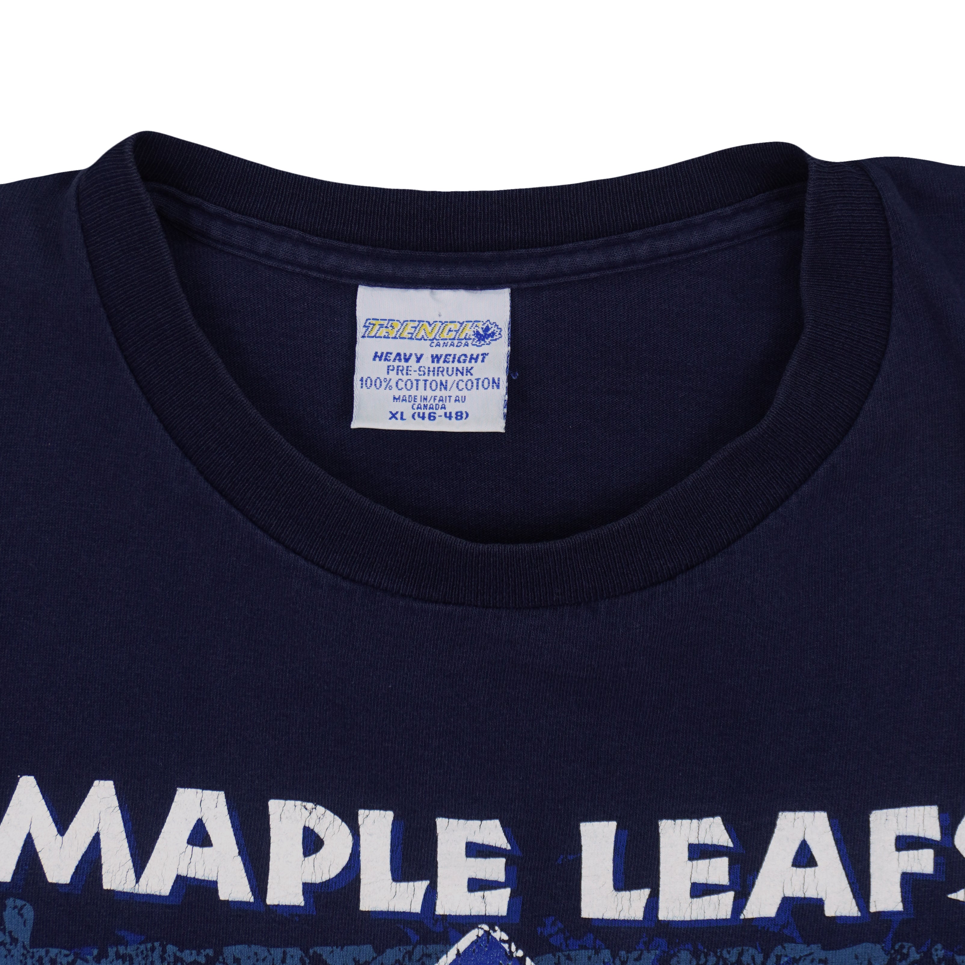 NHL (Trench) - Toronto Maple Leafs T-Shirt 1990s X-Large Vintage Retro Hockey